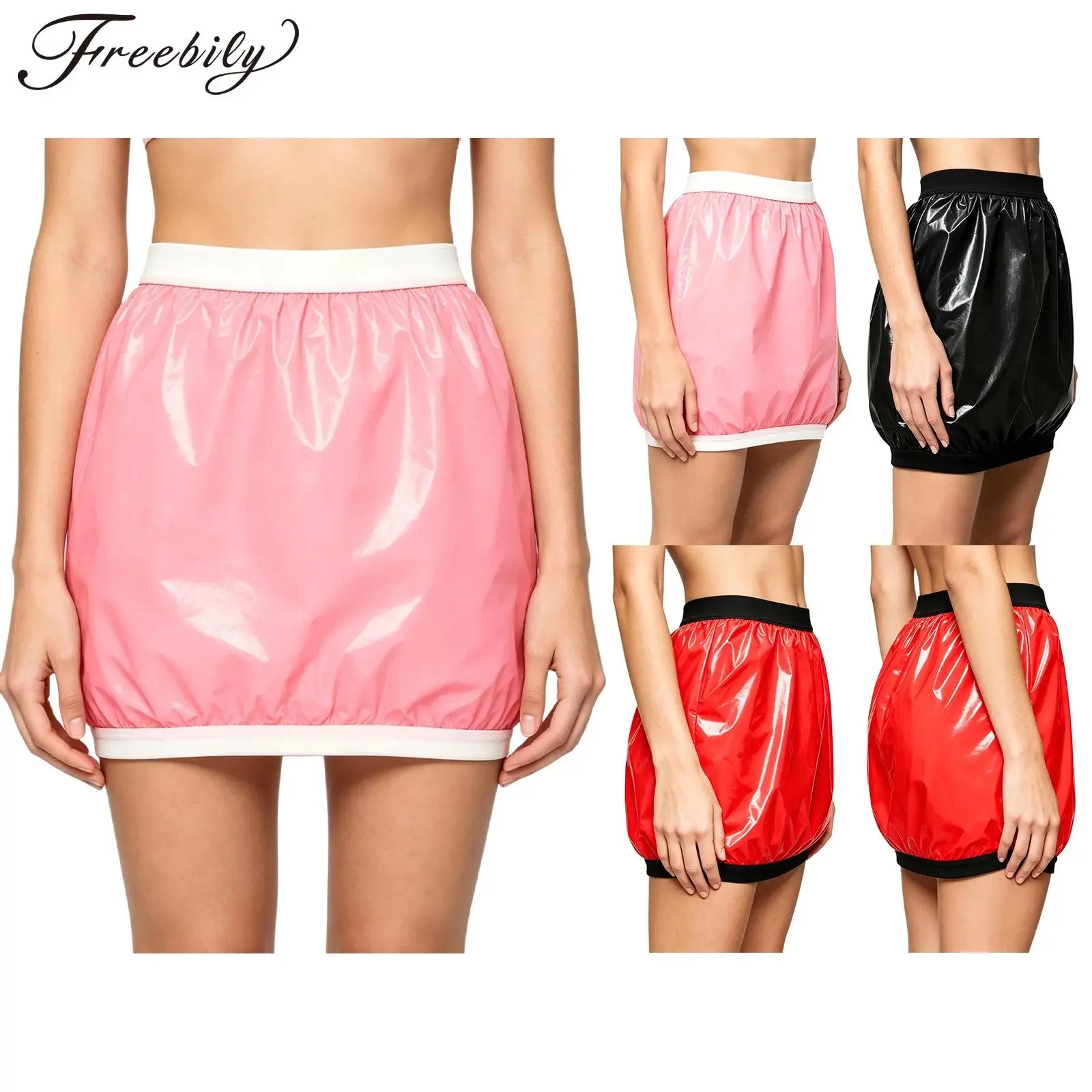 Women Waterproof Miniskirt Cover-up Rave Night Clubwear Hem Plastic Skirt with Elastic Band at Waist Bottom Bikini Swimwear
Women Waterproof Miniskirt Cover-up Rave Night Clubwear Hem Plastic Skirt with Elastic Band at Waist Bottom Bikini Swimwear