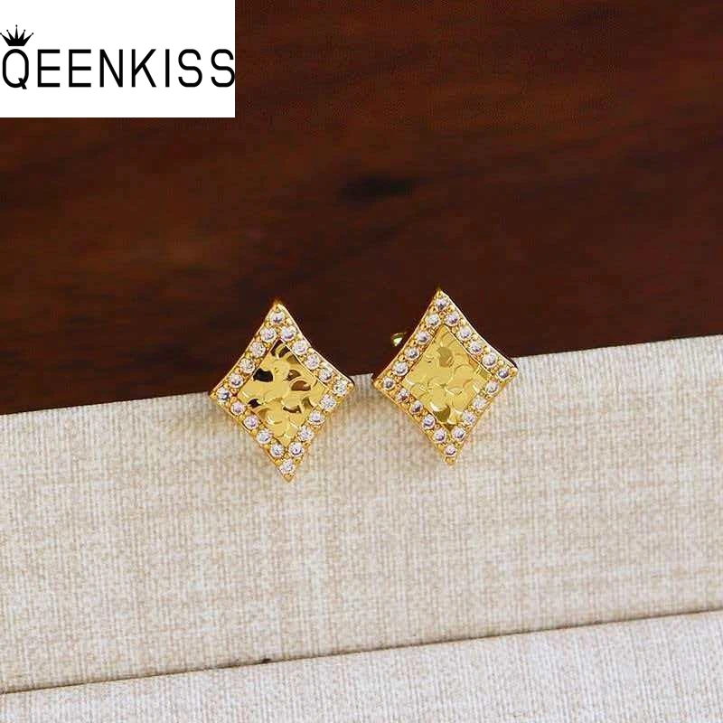 QEENKISS 24KT Gold Shiny Stud Earrings For Women Wedding Party Birthday Christmas Bride Mother Girlfriend Ladies Gifts EG5554
QEENKISS 24KT Gold Shiny Stud Earrings For Women Wedding Party Birthday Christmas Bride Mother Girlfriend Ladies Gifts EG5554