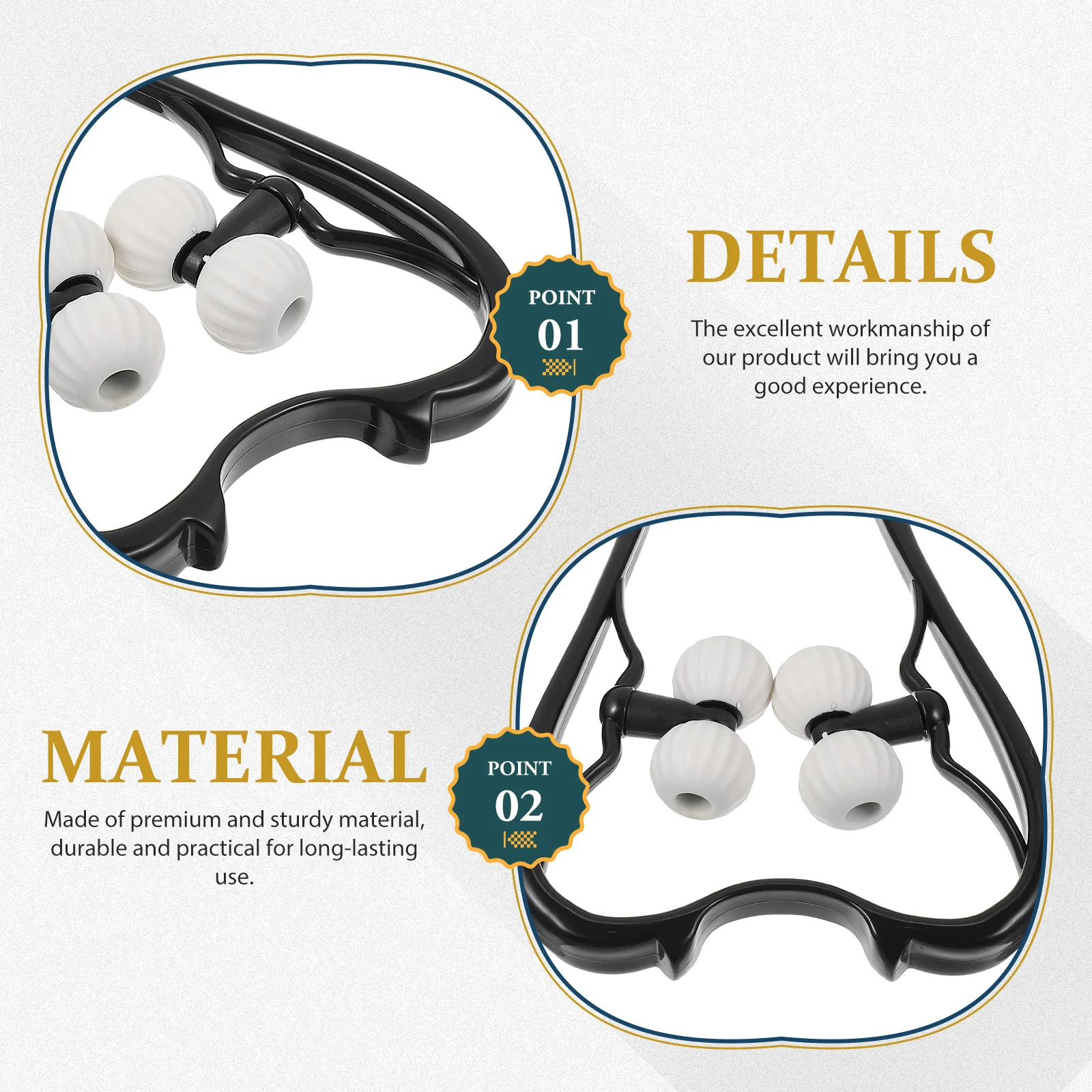 Premium Ergonomic Neck Massager Multi-Functional Cervical Vertebra Manual Massager Pain Relief Lightweight Portable Roller Ball
Premium Ergonomic Neck Massager Multi-Functional Cervical Vertebra Manual Massager Pain Relief Lightweight Portable Roller Ball