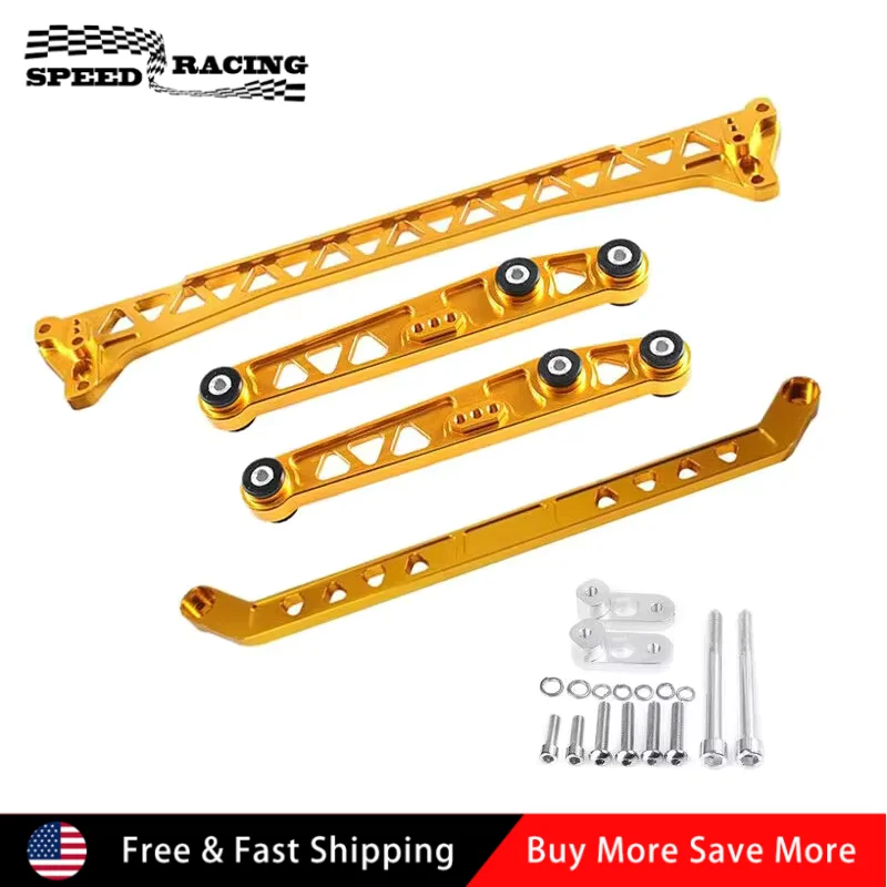 Aluminum Rear Brace Subframe Control Arm LCA Tie Bar Kits For 1988-1991 Honda Civic CRX 1994-2001 Acura Integra Gold Sliver
Aluminum Rear Brace Subframe Control Arm LCA Tie Bar Kits For 1988-1991 Honda Civic CRX 1994-2001 Acura Integra Gold Sliver
