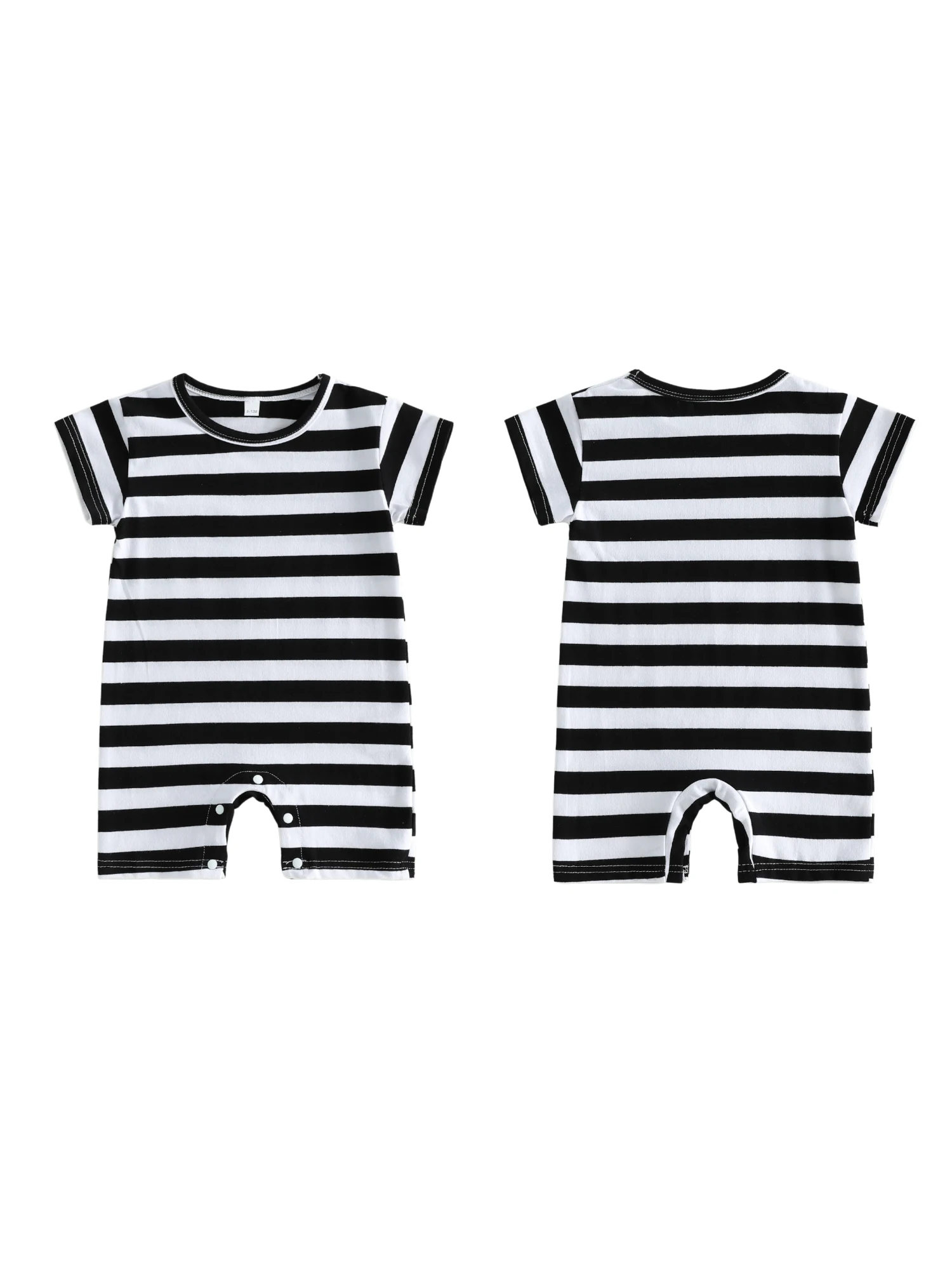 Infant Romper Adorable Short Sleeve Round Neck Striped Print Jumpsuit Footless Baby Outfit for Newborns
Infant Romper Adorable Short Sleeve Round Neck Striped Print Jumpsuit Footless Baby Outfit for Newborns