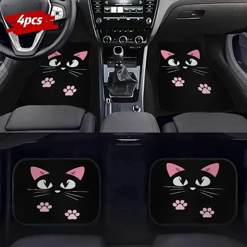 4 PCS Car Retro Cartoon Cat Black Nordic Windmill Carpet Four-piece Anti-fouling Floor Mat
4 PCS Car Retro Cartoon Cat Black Nordic Windmill Carpet Four-piece Anti-fouling Floor Mat