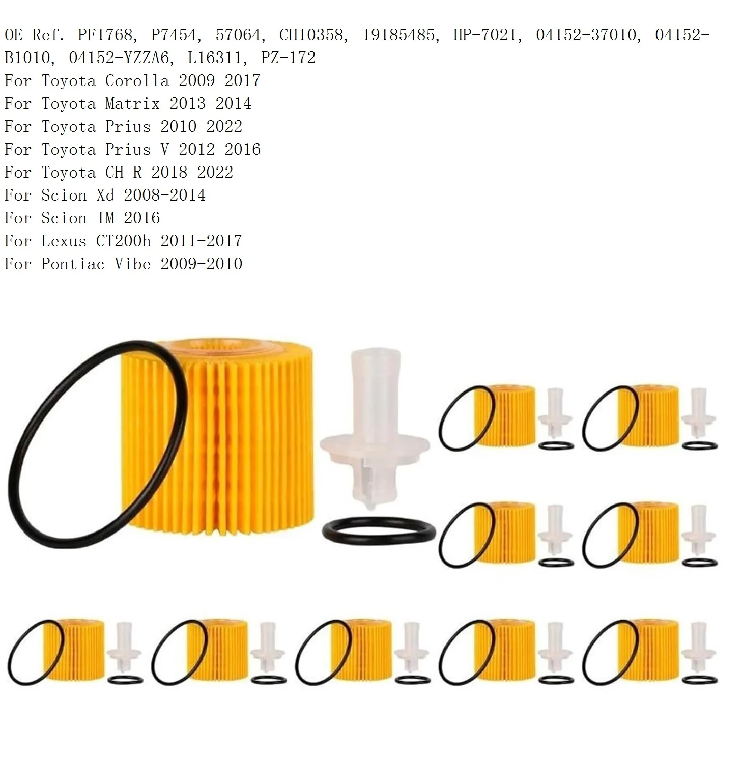 10pcs 04152-YZZA6 Engine Oil Filter for Toyota Corolla 2009-2016 Matrix 2013-2014 Prius 2010-2015 Prius V 2012-2016
10pcs 04152-YZZA6 Engine Oil Filter for Toyota Corolla 2009-2016 Matrix 2013-2014 Prius 2010-2015 Prius V 2012-2016