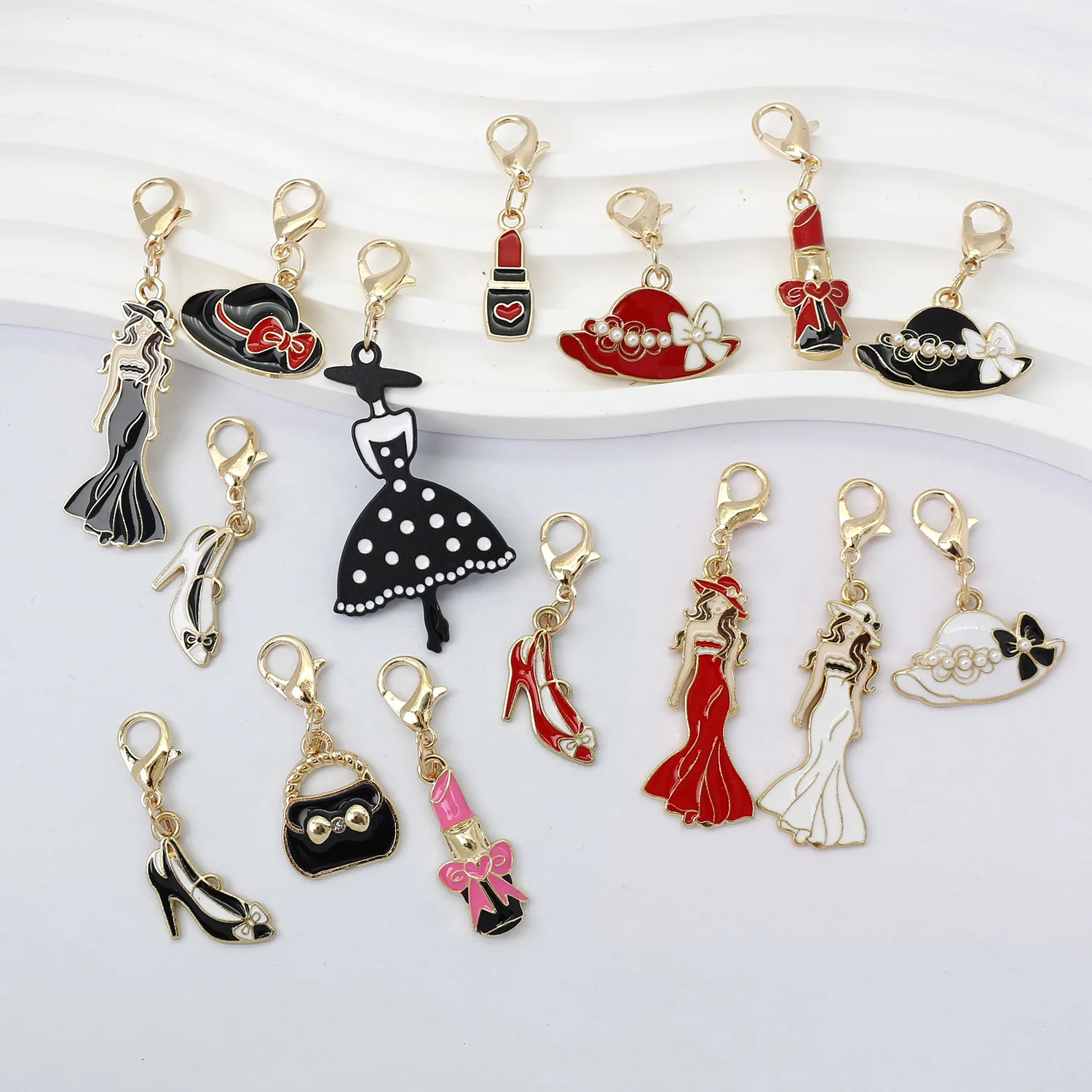 30pcs Alloy Drop Oil Beauty Mouth High-heel Shoes Hat Charms Lobster Buckle Kit Pendant For Enamel DIY Jewelry Accessories
30pcs Alloy Drop Oil Beauty Mouth High-heel Shoes Hat Charms Lobster Buckle Kit Pendant For Enamel DIY Jewelry Accessories
