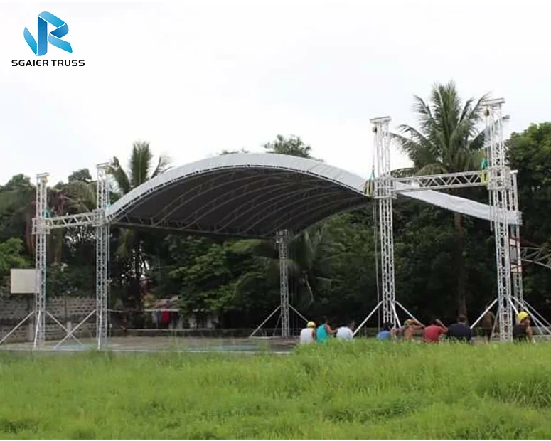 Outdoor Indoor Concert Event Show Arch Roof With PA WING Aluminum Lighting Truss
Outdoor Indoor Concert Event Show Arch Roof With PA WING Aluminum Lighting Truss