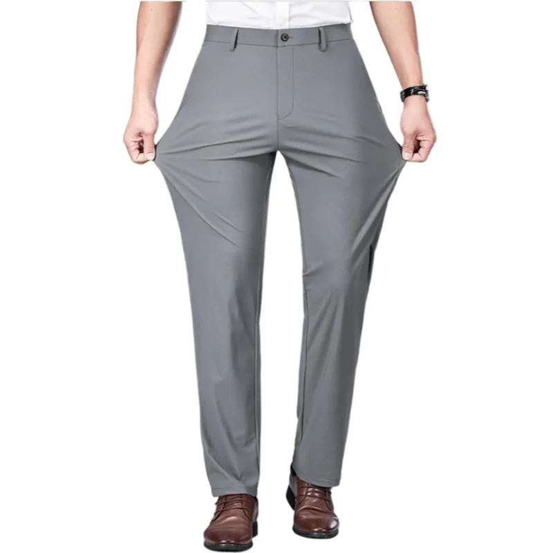 Men's Pants Casual Thin Straight Stretch Casual Pants Man Trousers Work Office Black Khaki Silky Basic business Men's trousers
Men's Pants Casual Thin Straight Stretch Casual Pants Man Trousers Work Office Black Khaki Silky Basic business Men's trousers