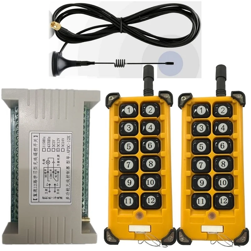 3000m DC 12V 24V 12CH Radio Controller RF Wireless Remote Control Overhead travelling crane System outdoor Antenna Numer key
3000m DC 12V 24V 12CH Radio Controller RF Wireless Remote Control Overhead travelling crane System outdoor Antenna Numer key