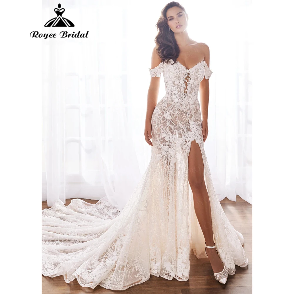 Roycebridal свадебное платье с вырезом в форме сердца, кружевное свадебное платье русалки, 2025 г., с открытыми плечами и разрезом со шлейфом, по индивидуальному заказу, Vestidos Elegantes
Roycebridal свадебное платье с вырезом в форме сердца, кружевное свадебное платье русалки, 2025 г., с открытыми плечами и разрезом со шлейфом, по индивидуальному заказу, Vestidos Elegantes