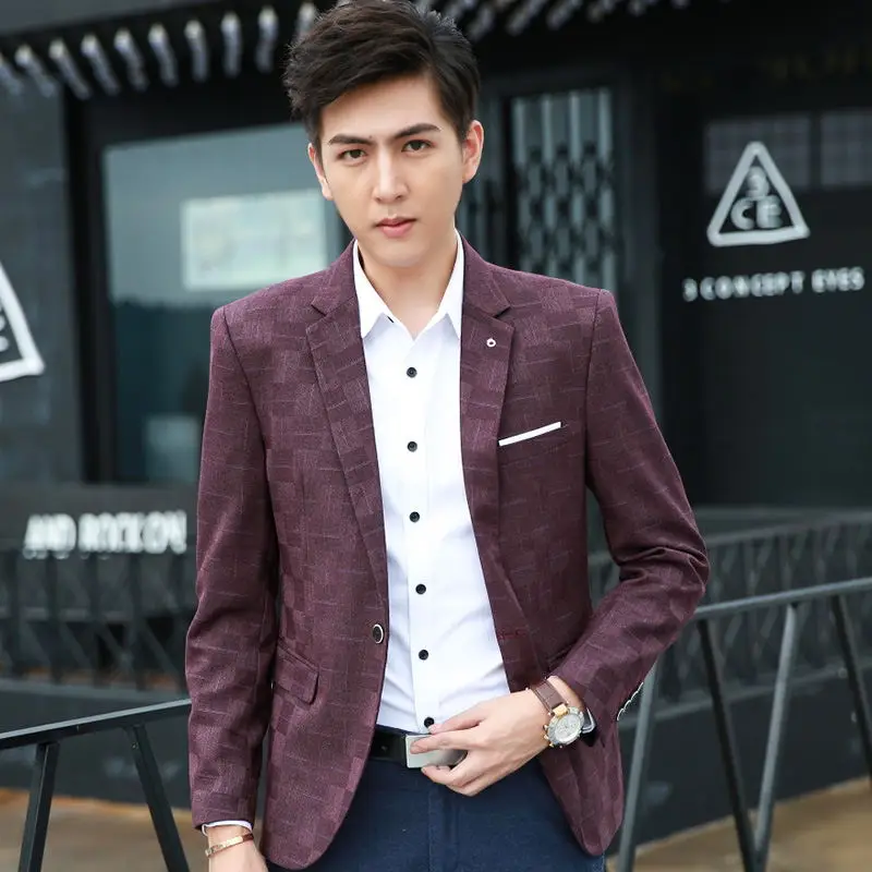 Boutique Men's Fashion Business Single Western Slim Formal Dress Gentleman Plaid Casual Handsome Trend Dress Suit Jacket 2022
Boutique Men's Fashion Business Single Western Slim Formal Dress Gentleman Plaid Casual Handsome Trend Dress Suit Jacket 2022