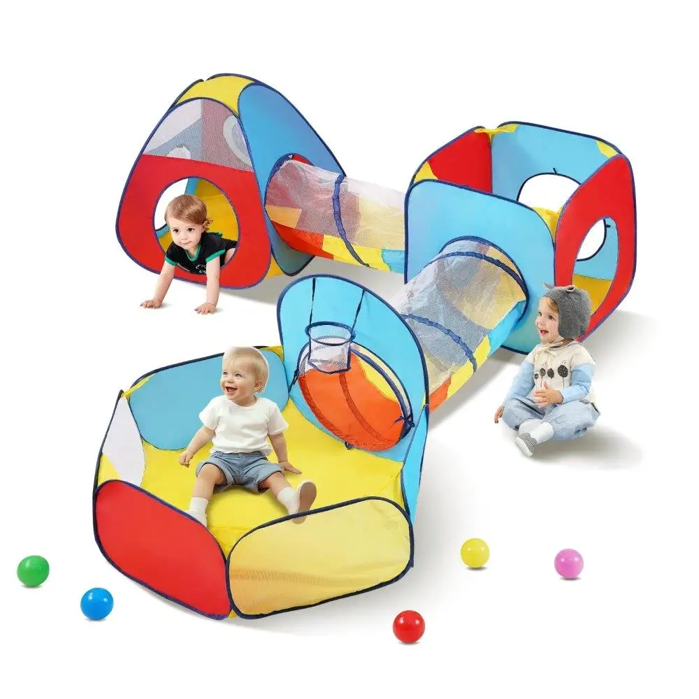 Kids Play Tent with Tunnel and Basketball Hoop Indoor Outdoor Pop Up Playhouse Red Yellow Blue for Toddlers Birthday Gift
Kids Play Tent with Tunnel and Basketball Hoop Indoor Outdoor Pop Up Playhouse Red Yellow Blue for Toddlers Birthday Gift