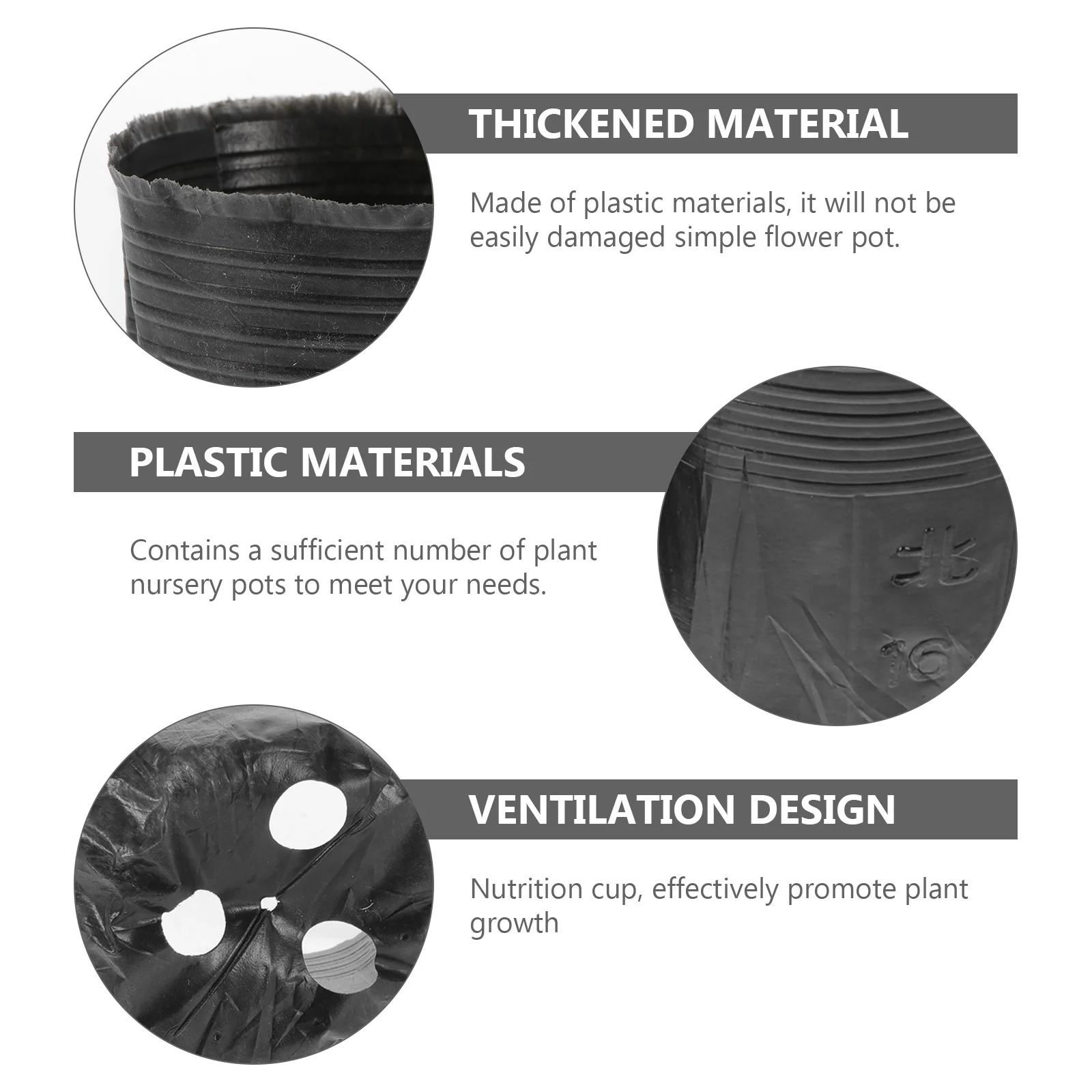 400Pcs Plant Nursery Pots Thickened Plastic Disposable Flower Containers for Garden Balcony Outdoor Use Nutrient Cups
400Pcs Plant Nursery Pots Thickened Plastic Disposable Flower Containers for Garden Balcony Outdoor Use Nutrient Cups