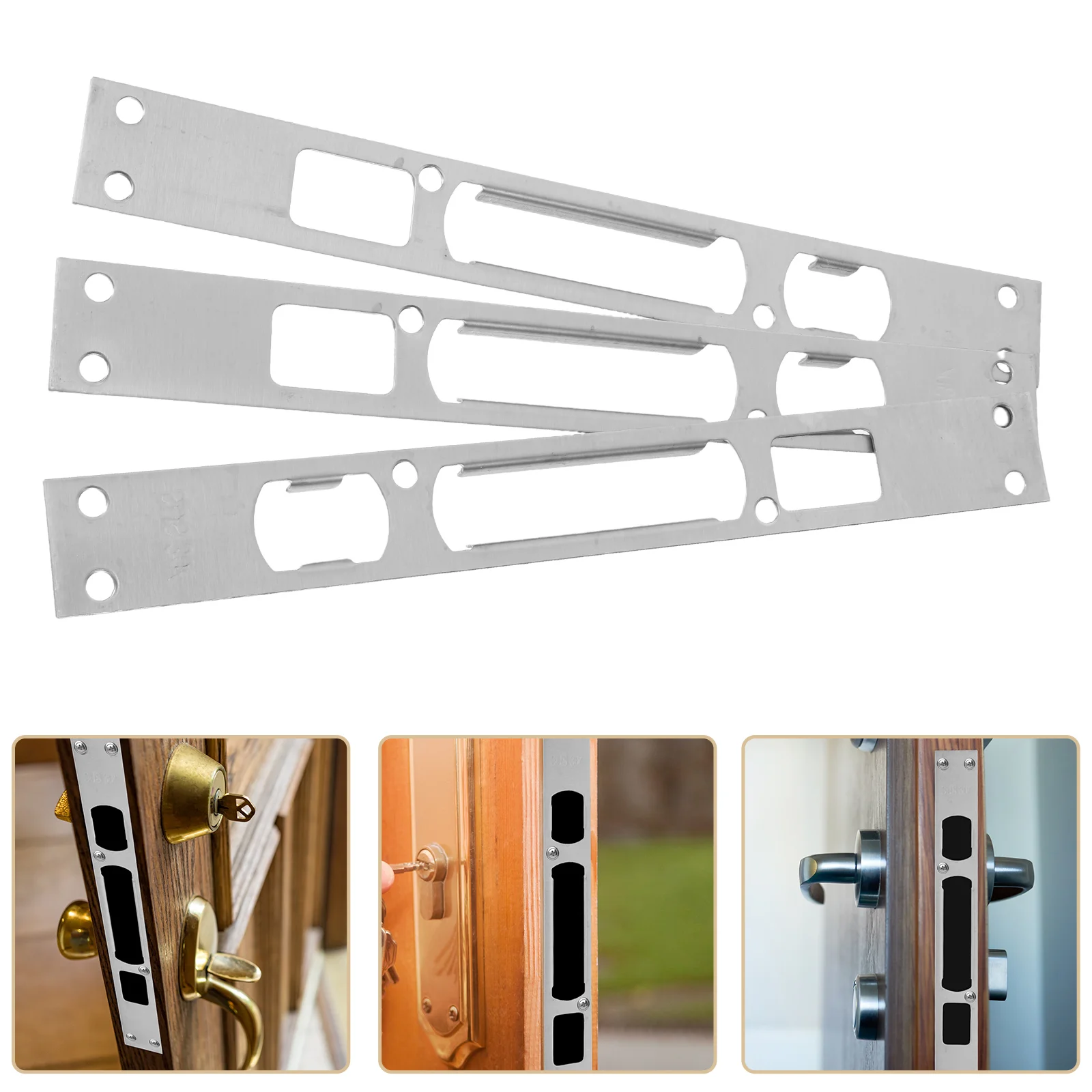 3 Pcs Anti-theft Door Lock Body Adjustable Deadbolt Plate Car Collision Protection Strips
3 Pcs Anti-theft Door Lock Body Adjustable Deadbolt Plate Car Collision Protection Strips
