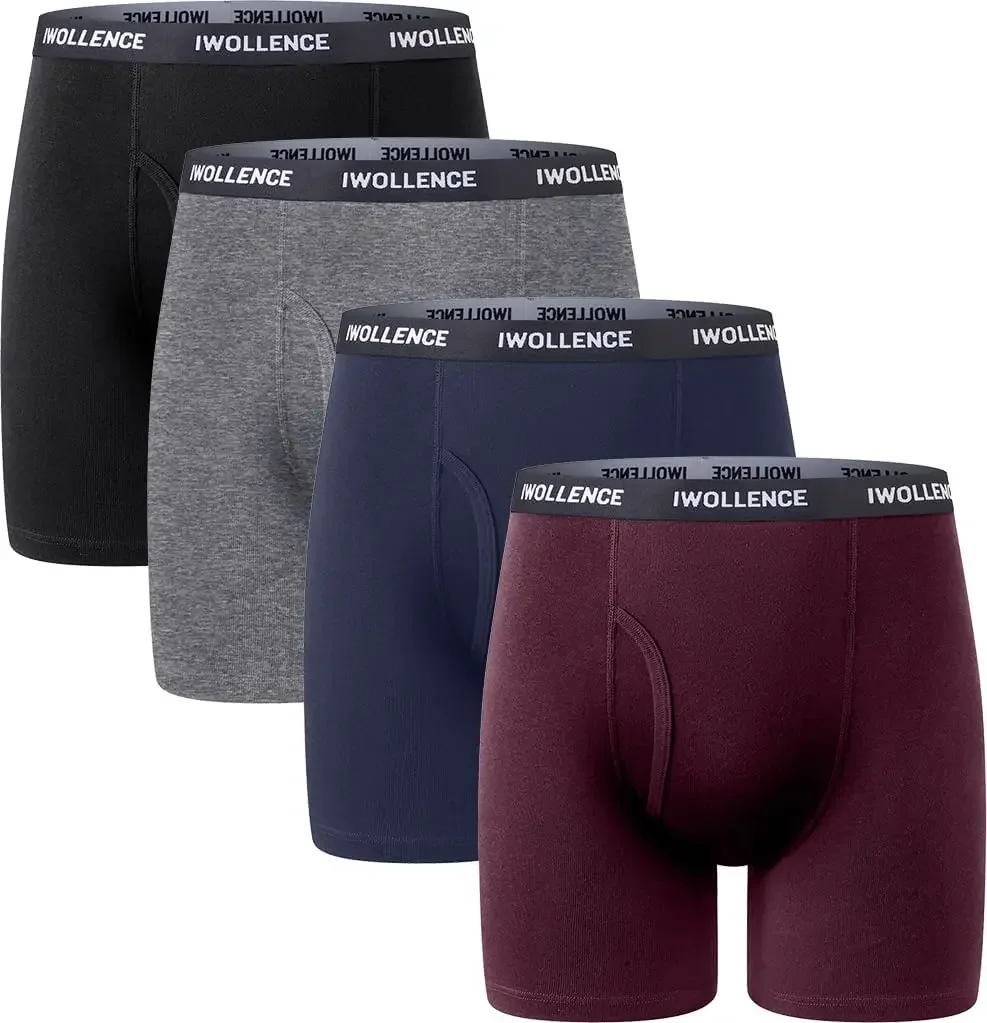 Men's Boxer Briefs Breathable Soft Moisture-Wicking Cotton Underwear with Comfort Waistband, Multipack
Men's Boxer Briefs Breathable Soft Moisture-Wicking Cotton Underwear with Comfort Waistband, Multipack