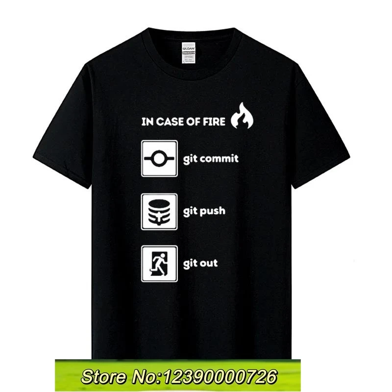 Summer Unisex O-Neck Tshirt Cotton Top Quality Oversized Programmer T-Shirt- In Case Of Fire Git Commit Out Graphic T Shirts
Summer Unisex O-Neck Tshirt Cotton Top Quality Oversized Programmer T-Shirt- In Case Of Fire Git Commit Out Graphic T Shirts