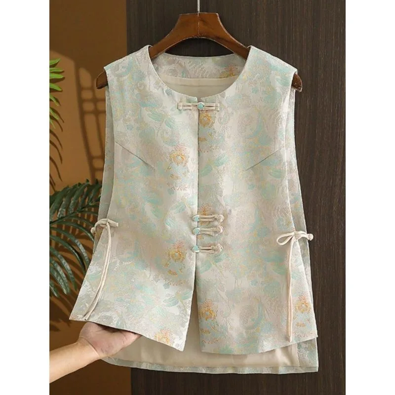 Traditional Chinese Style Vest Women Spring Embroidery Tang Suit Sleeveless Jacket Knot Buttons Hanfu Tops Kung Fu CN-271
Traditional Chinese Style Vest Women Spring Embroidery Tang Suit Sleeveless Jacket Knot Buttons Hanfu Tops Kung Fu CN-271
