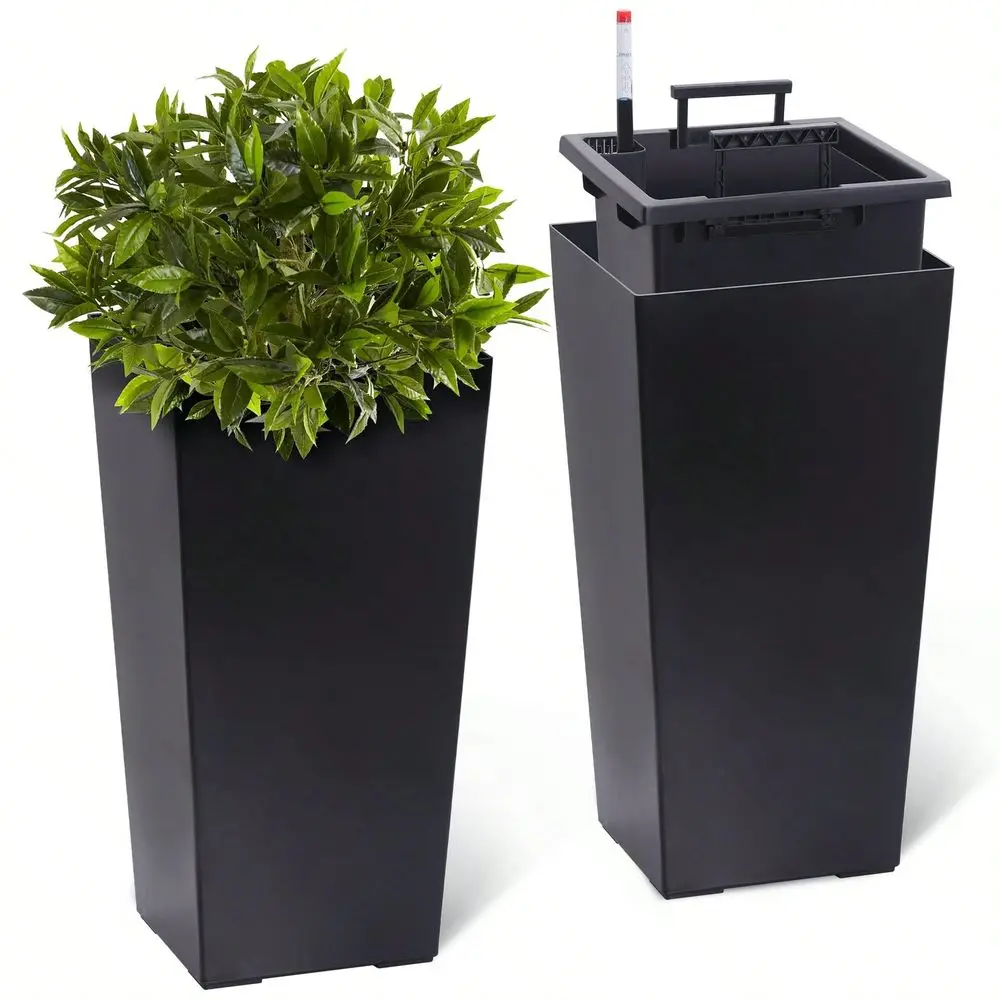 16 Tall Planters Set Of 2,OutdoorIndoor Planter Pots,High Front Porch Planter Pots With Drainage HolesWater Level MonitorInner
16 Tall Planters Set Of 2,OutdoorIndoor Planter Pots,High Front Porch Planter Pots With Drainage HolesWater Level MonitorInner
