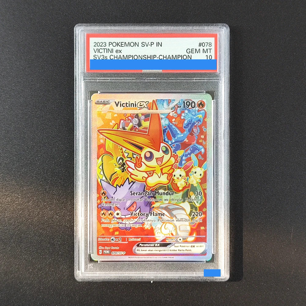 Proxy POKEMON INDONESIAN SV PROMO #078 VICTINI ex SV3s CHAMPIONSHIP CHAMPION 078/sv-p Grading 10 Collection Game Card
Proxy POKEMON INDONESIAN SV PROMO #078 VICTINI ex SV3s CHAMPIONSHIP CHAMPION 078/sv-p Grading 10 Collection Game Card