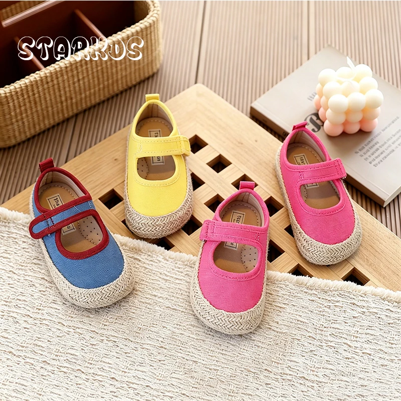 Canvas Espadrilles Ballet Flats For Baby Kids Summer Breathable Cotton Cloth Shoes Child Girl Pink Blue Soft Shallow Loafers
Canvas Espadrilles Ballet Flats For Baby Kids Summer Breathable Cotton Cloth Shoes Child Girl Pink Blue Soft Shallow Loafers