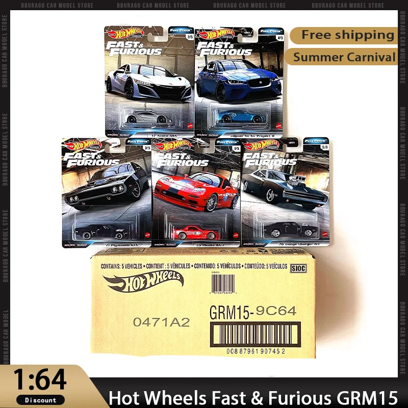 Игрушечный автомобиль из сплава Hot Wheels Fast & Furious Grm15 Plymouth, масштаб 1:64, литая под давлением модель Dodge Movie Edition с коллекцией цветных коробок
Игрушечный автомобиль из сплава Hot Wheels Fast & Furious Grm15 Plymouth, масштаб 1:64, литая под давлением модель Dodge Movie Edition с коллекцией цветных коробок