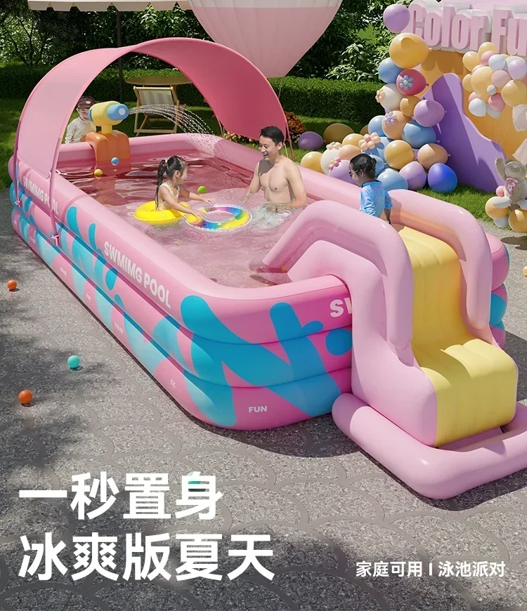 Inflatable Swimming Pool for Adults Outdoor Large Water Play Pool Rural Courtyard Slide Water Play
Inflatable Swimming Pool for Adults Outdoor Large Water Play Pool Rural Courtyard Slide Water Play