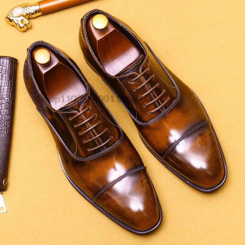 HNXC Lace-Up Mens Oxford Shoes Handmade Genuine Leather Dress Shoes Business Party Wedding Formal Shoes For Men Size 6 To 12
HNXC Lace-Up Mens Oxford Shoes Handmade Genuine Leather Dress Shoes Business Party Wedding Formal Shoes For Men Size 6 To 12