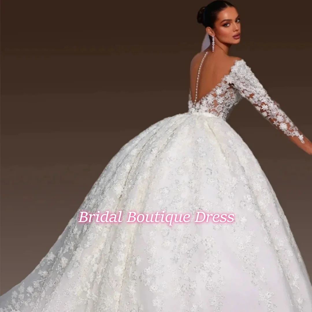 Customized Exquisite Lace Appliques Wedding Dress Luxury Shining Beads Off The Shoulder Bridal Gown wedding dress with flowers
Customized Exquisite Lace Appliques Wedding Dress Luxury Shining Beads Off The Shoulder Bridal Gown wedding dress with flowers