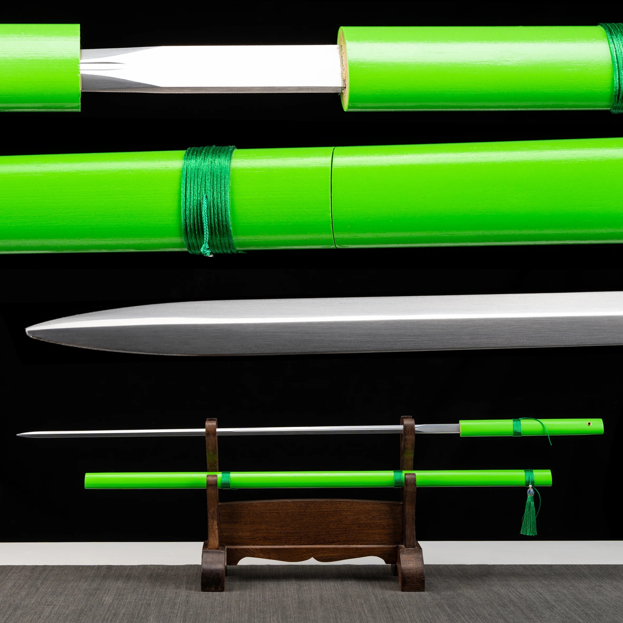Bamboo Cane Sword, Bamboo Scabbard, Full Tang Solid Steel Blade. Ideal for Ninja Martial Arts Training, Unsharpened Blade
Bamboo Cane Sword, Bamboo Scabbard, Full Tang Solid Steel Blade. Ideal for Ninja Martial Arts Training, Unsharpened Blade