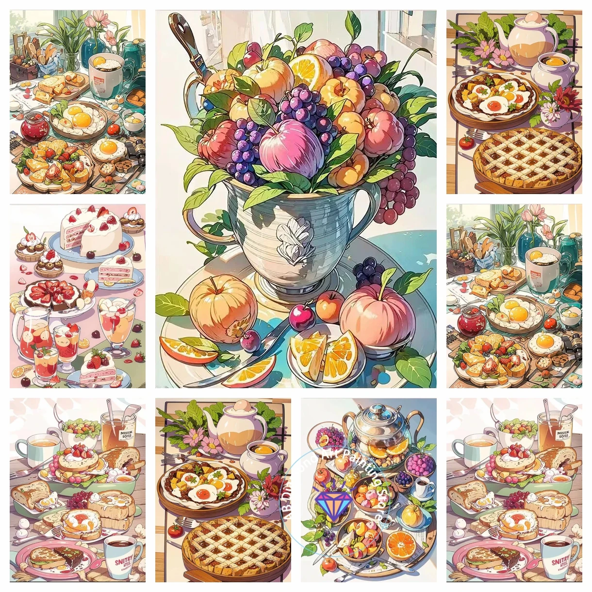 AB Diamond Painting DIY Scenic Dessert Embroidery Jewelry Mosaic 5D Cross Stitch Kitchen Decoration Home Children's Gift Crafts
AB Diamond Painting DIY Scenic Dessert Embroidery Jewelry Mosaic 5D Cross Stitch Kitchen Decoration Home Children's Gift Crafts