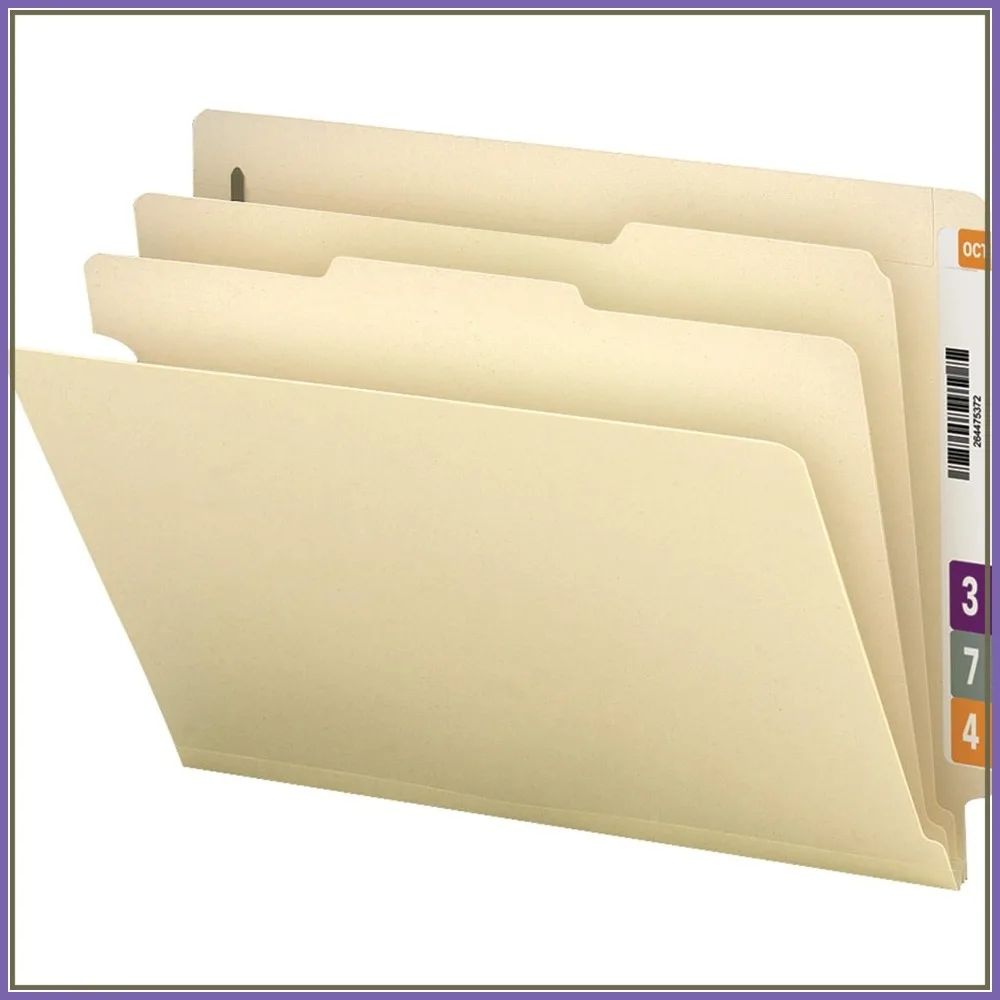 End Tab Classification File Folder, 2 Dividers, 2" Expansion, Letter Size, Manila, 10 Pack
End Tab Classification File Folder, 2 Dividers, 2" Expansion, Letter Size, Manila, 10 Pack
