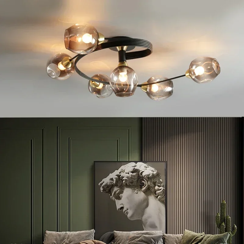 American Modern Magic Bean Molecular Glass Ceiling Light Minimalist Living Room Ceiling Light Creative Home Lighting Fixture
American Modern Magic Bean Molecular Glass Ceiling Light Minimalist Living Room Ceiling Light Creative Home Lighting Fixture