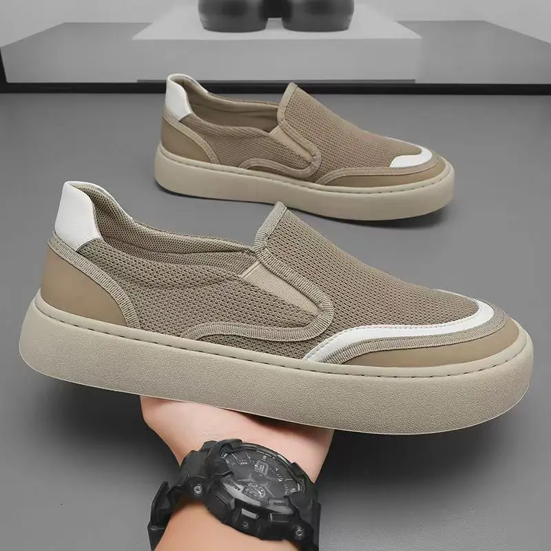 Men Summer Slip on Shoes Black Mesh Casual Sneakers Breathable Skateboard Footwear
Men Summer Slip on Shoes Black Mesh Casual Sneakers Breathable Skateboard Footwear