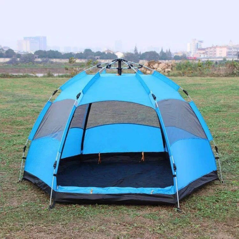 Automatic double-layer hexagonal tent 3-6 people, rainproof, sunshade and mosquito-proof camping, wild camping tent
Automatic double-layer hexagonal tent 3-6 people, rainproof, sunshade and mosquito-proof camping, wild camping tent