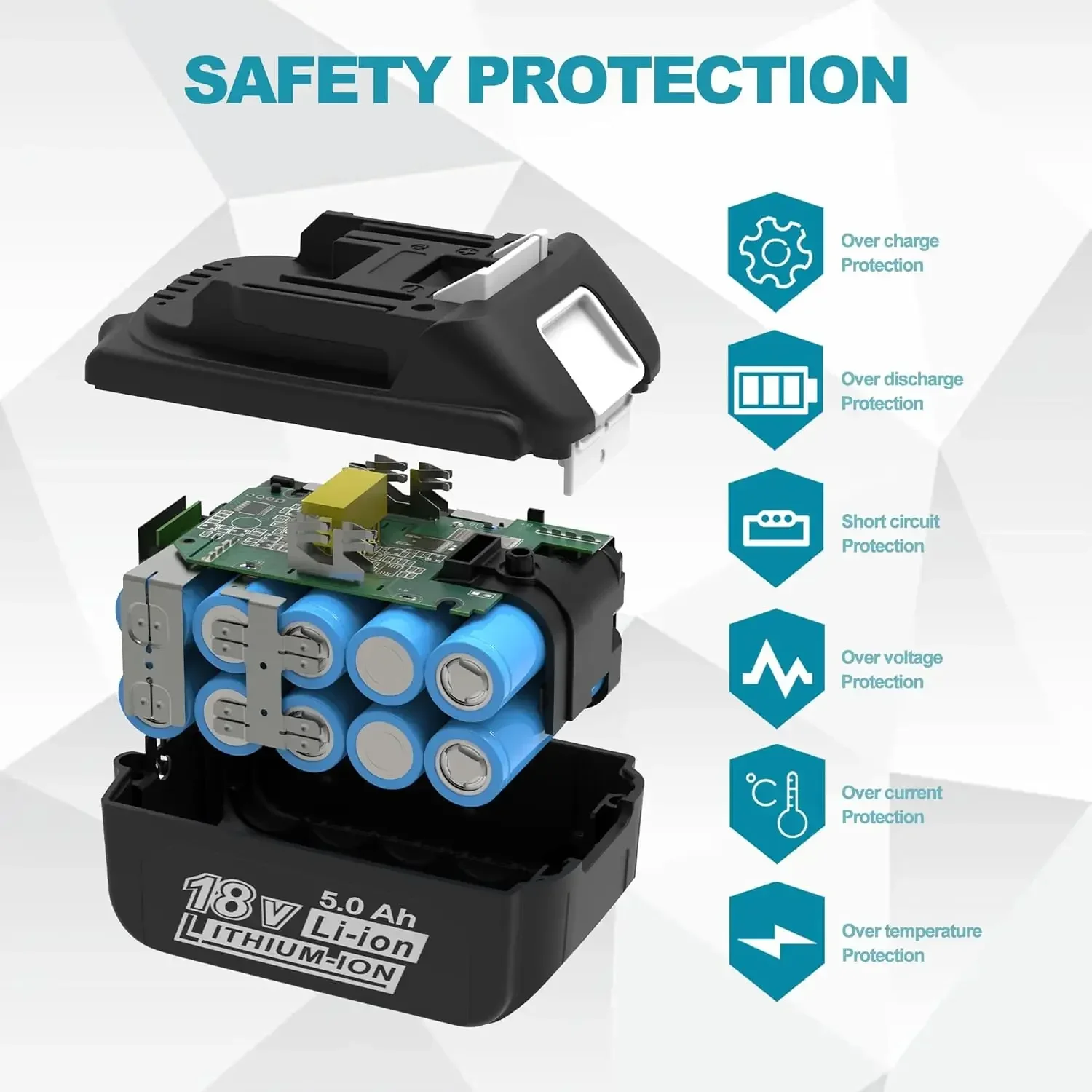 For Makita BL1830 Battery 18V 6000mAh Replacement Battery For BL1860 BL1850 BL1840B Tool Rechargable Battery With 6A Charger 
For Makita BL1830 Battery 18V 6000mAh Replacement Battery For BL1860 BL1850 BL1840B Tool Rechargable Battery With 6A Charger