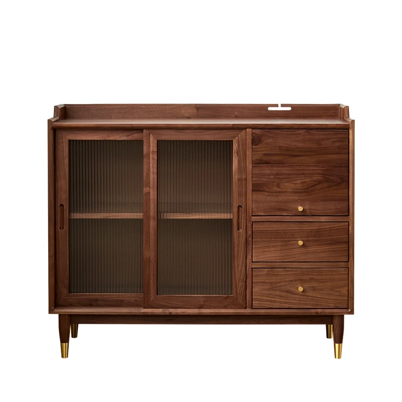 Nordic solid wood side cabinet, black walnut dining side cabinet, living room small apartment storage locker, household cabinet
Nordic solid wood side cabinet, black walnut dining side cabinet, living room small apartment storage locker, household cabinet