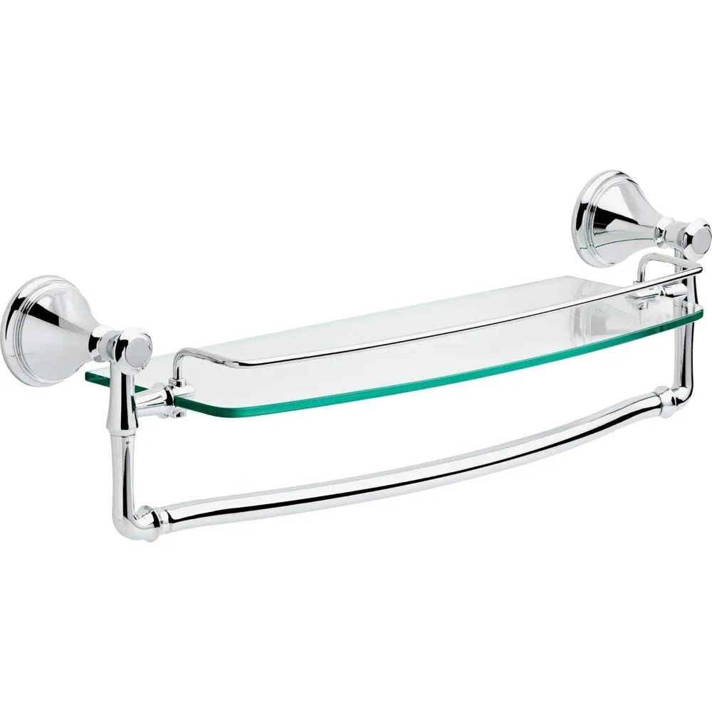 Cassidy 18-inch Glass Shelf with Towel Bar in Polished Chrome Finish by Delta Faucet
Cassidy 18-inch Glass Shelf with Towel Bar in Polished Chrome Finish by Delta Faucet