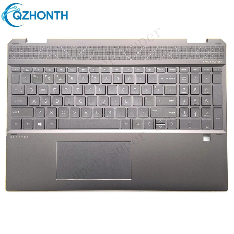 S+ New Palmrest Upper Case For HP Spectre 15-DF w/ US Backlit Keyboard 4AX38TATP60
S+ New Palmrest Upper Case For HP Spectre 15-DF w/ US Backlit Keyboard 4AX38TATP60