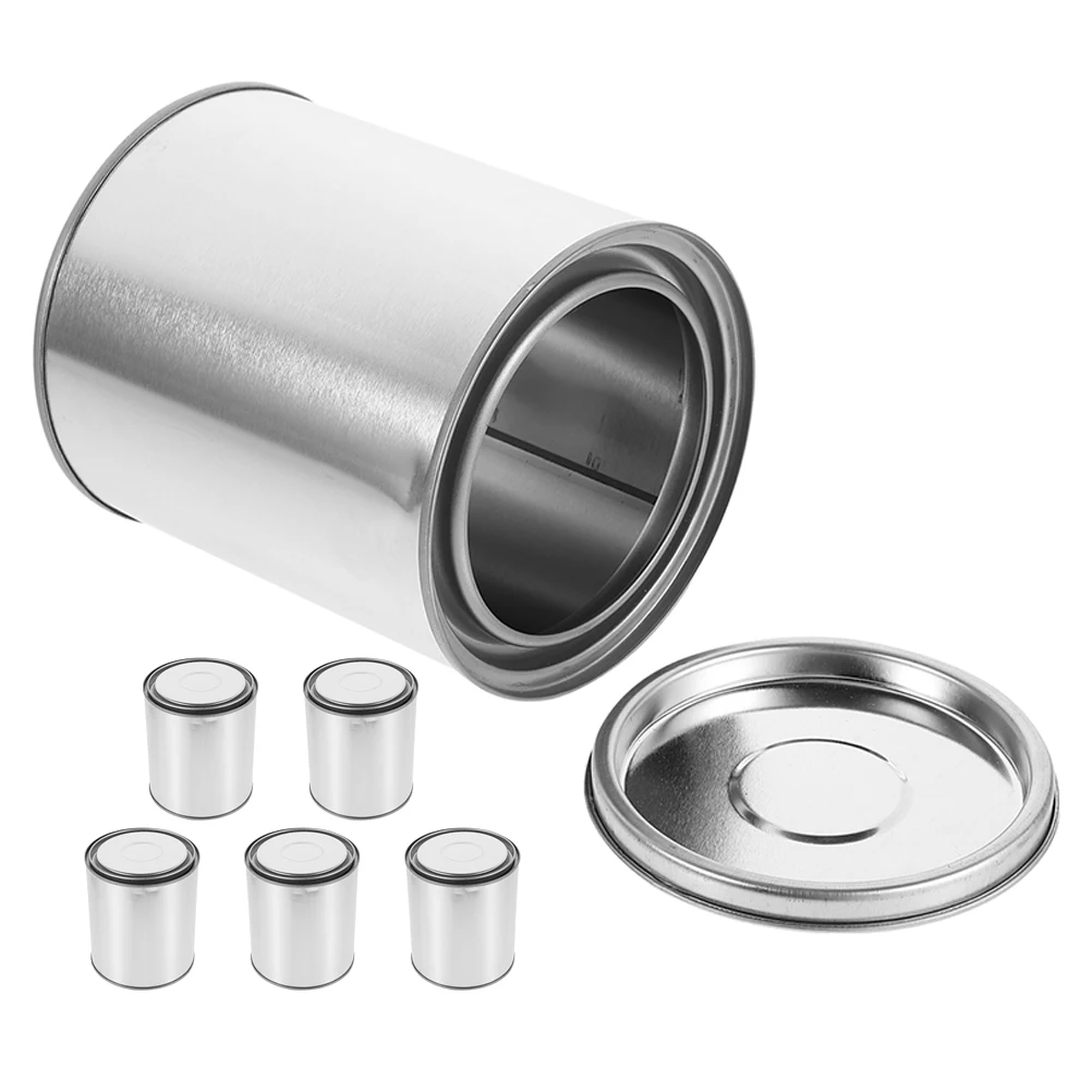 6pcs Thickened Round Empty Bucket Mini Paint Cans Multipurpose Pitch Silver Metal Heavy Duty Sealing Storage Containers Durable
6pcs Thickened Round Empty Bucket Mini Paint Cans Multipurpose Pitch Silver Metal Heavy Duty Sealing Storage Containers Durable