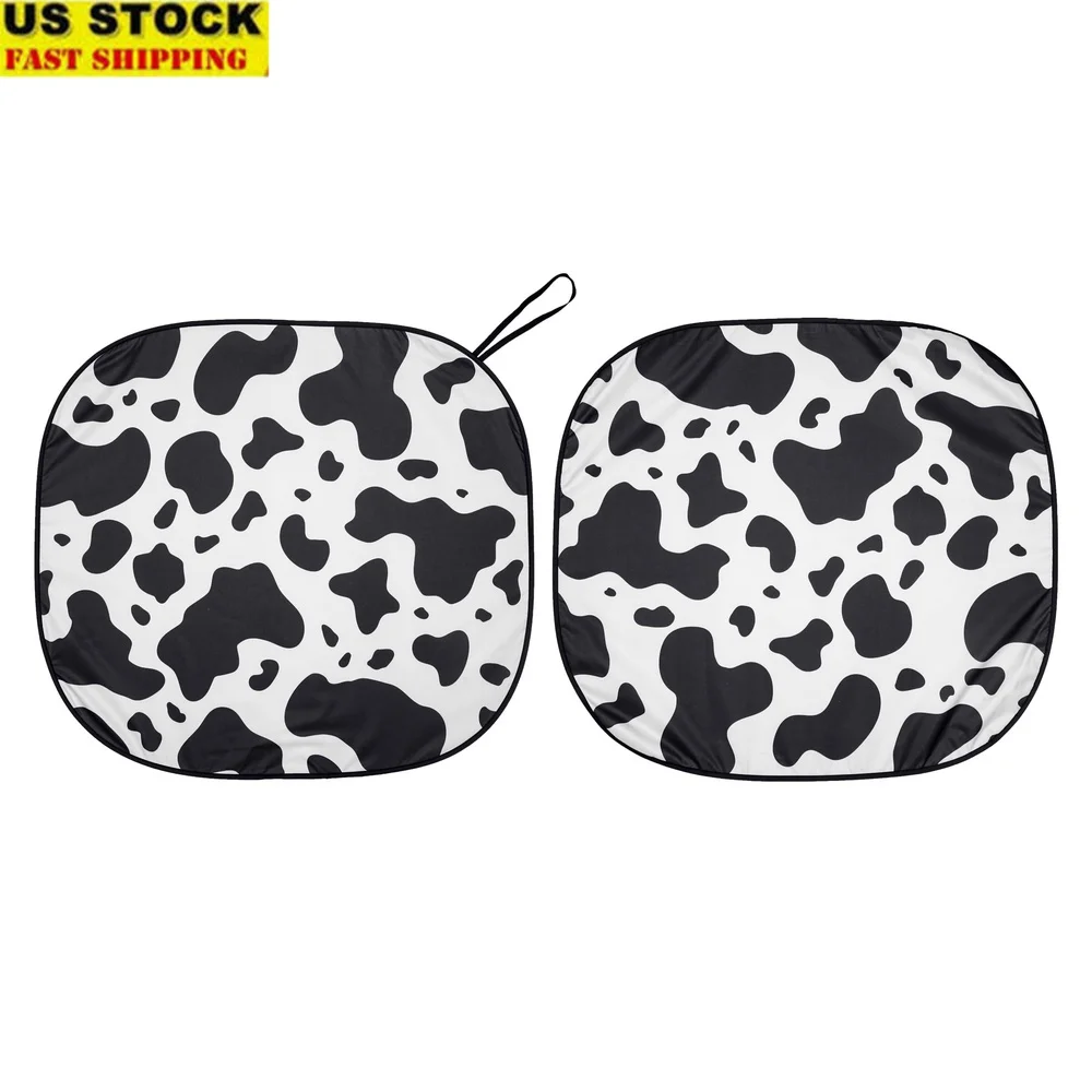 Universal Fit Cow Print Twist Sunshade 2 Pack UV Protection Easy Installation Windshield Cover 28x31.5 Inches Auto Accessories
Universal Fit Cow Print Twist Sunshade 2 Pack UV Protection Easy Installation Windshield Cover 28x31.5 Inches Auto Accessories