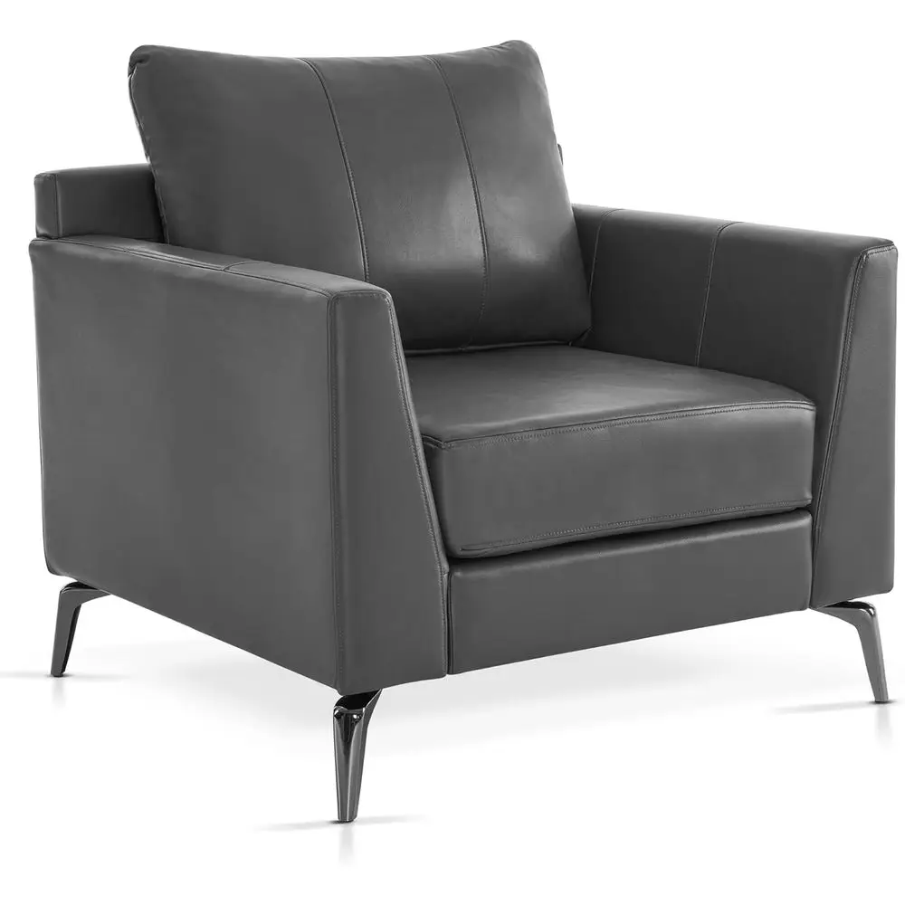 Leather Lounge Chair with Sloped Arms, Ideal for Living Room, Office, and Waiting Areas, Grey
Leather Lounge Chair with Sloped Arms, Ideal for Living Room, Office, and Waiting Areas, Grey