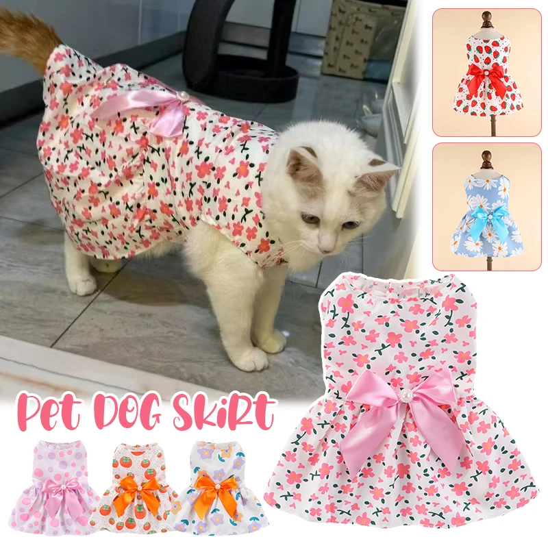 New Flower Strawberry Print Dress for Small Dogs Girl Dog Clothes Cats Dress Cute Cotton Outdoor Spring Summer Clothes Bow Decor
New Flower Strawberry Print Dress for Small Dogs Girl Dog Clothes Cats Dress Cute Cotton Outdoor Spring Summer Clothes Bow Decor