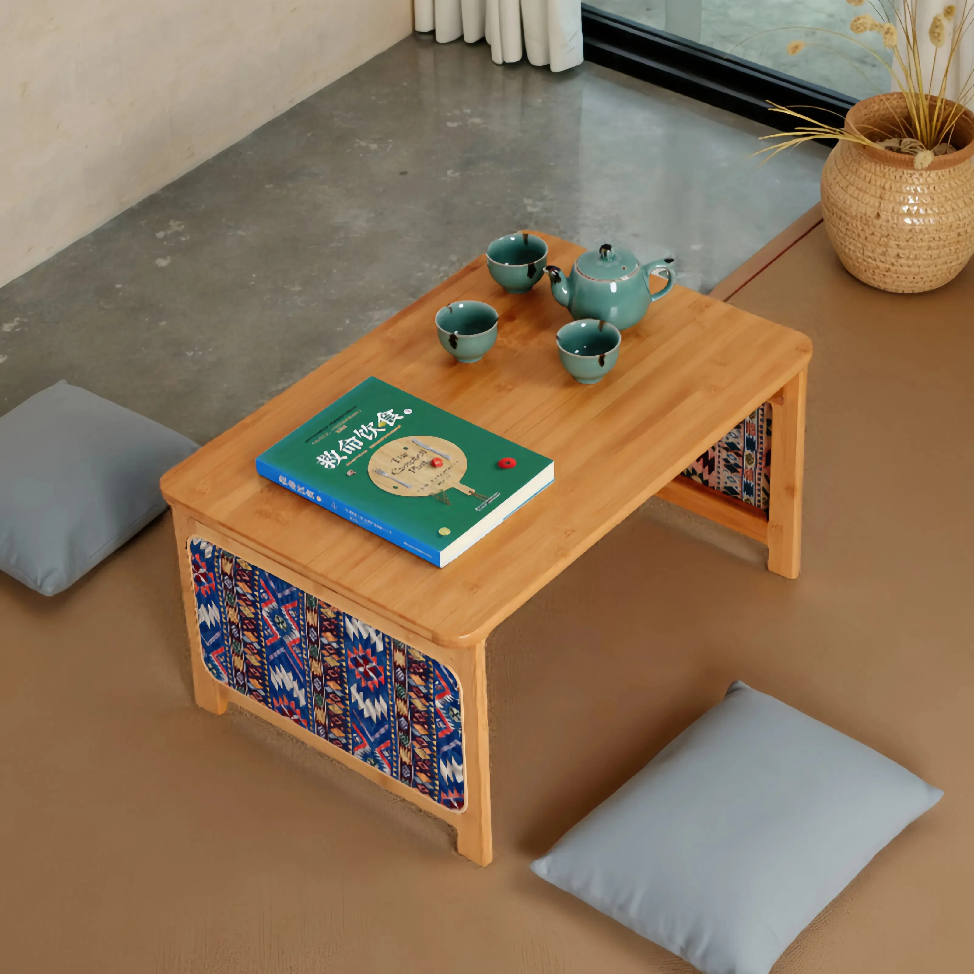 Folding bay window tatami study windowsill desk, kang table coffee table, foldable table
Folding bay window tatami study windowsill desk, kang table coffee table, foldable table