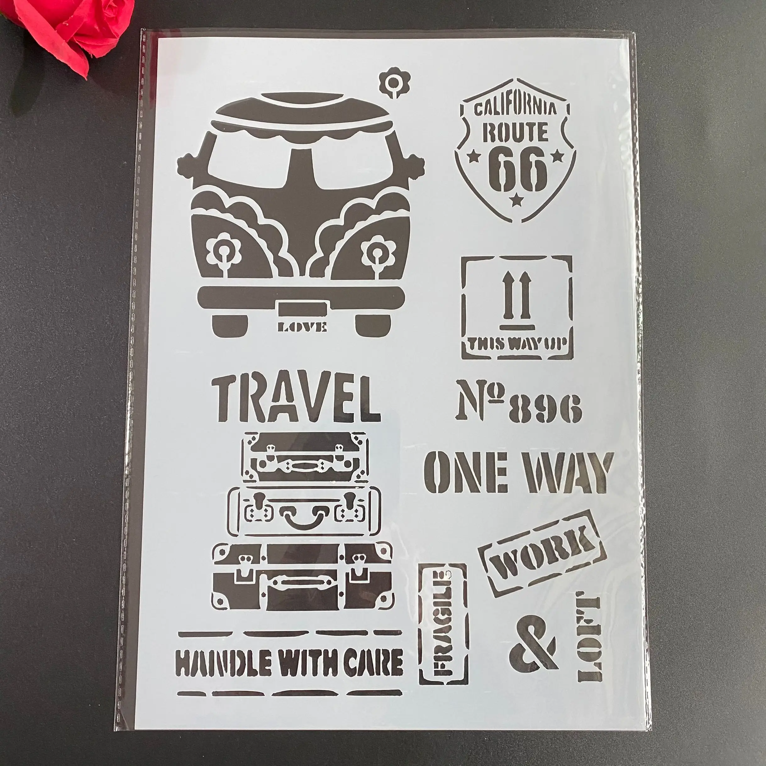 DIY Stencils Wall Painting Scrapbook Coloring Embossing Album Decorative Paper Card Template 29 * 21cm Car luggage 66
DIY Stencils Wall Painting Scrapbook Coloring Embossing Album Decorative Paper Card Template 29 * 21cm Car luggage 66