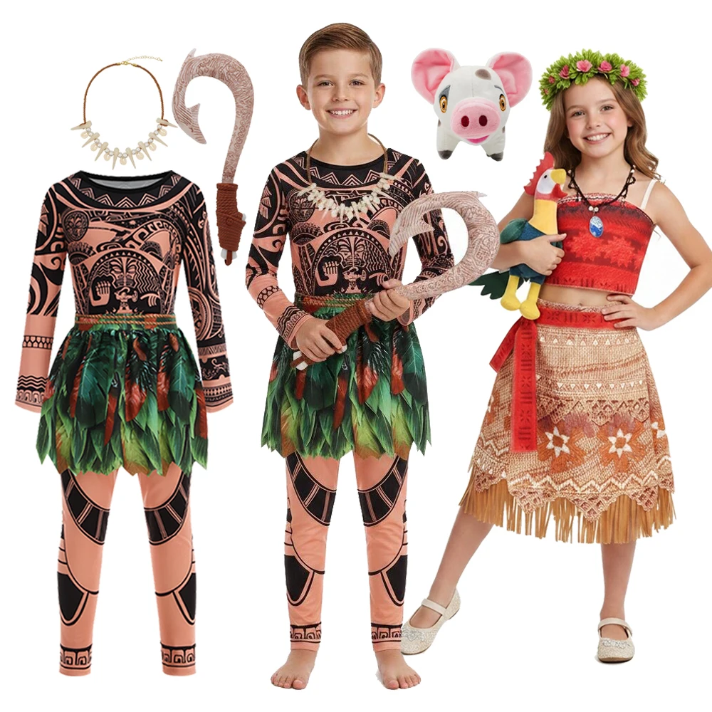 New Movies Moana Princess Girls Dress Ocean Adventure Maui Clothes Tattoo Boys Halloween Cosplay Carnival Vaiana Outfit Costume
New Movies Moana Princess Girls Dress Ocean Adventure Maui Clothes Tattoo Boys Halloween Cosplay Carnival Vaiana Outfit Costume