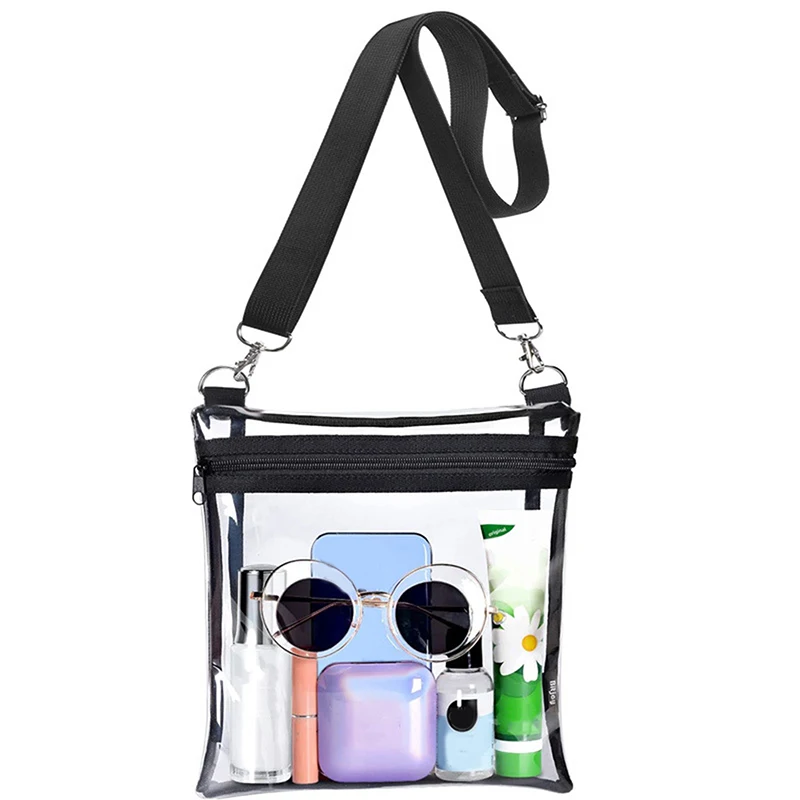 Cute Transparent PVC Messenger Bag, Perfect for Stadium, Beach, and Casual Travel Storage for youngsters
Cute Transparent PVC Messenger Bag, Perfect for Stadium, Beach, and Casual Travel Storage for youngsters