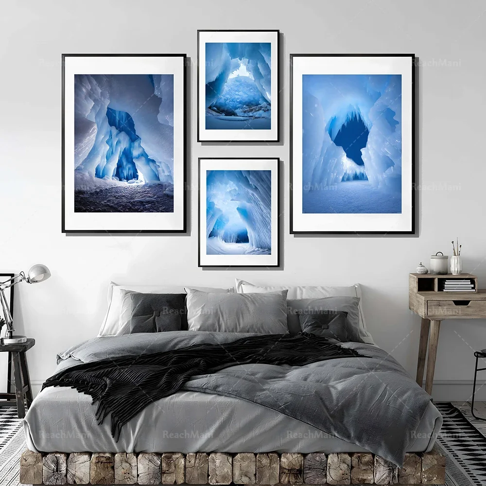 Ice cave photo poster, beautiful blue snow cave, abstract visual art print, landscape travel poster, home decor painting
Ice cave photo poster, beautiful blue snow cave, abstract visual art print, landscape travel poster, home decor painting