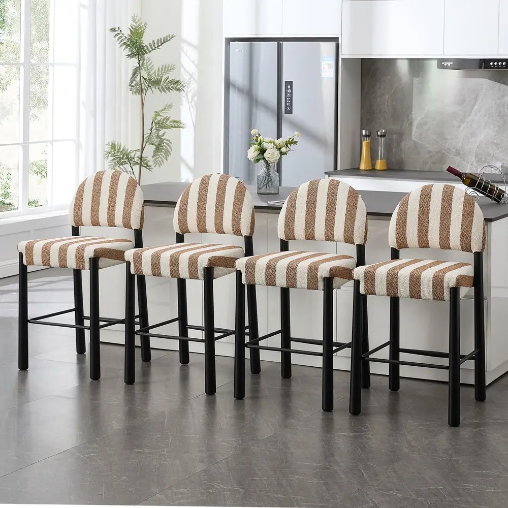 Striped Bar Stools for Kitchen Island, French Counter Stools with Arched Backs, 26 Farmhouse Counter Height Stools, Kitchen Sto
Striped Bar Stools for Kitchen Island, French Counter Stools with Arched Backs, 26 Farmhouse Counter Height Stools, Kitchen Sto