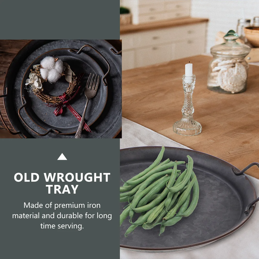 Iron Storage Tray Round H Wrought Nordic Jewelry Holder Kitchen Decor Bread Display Vegetable Trays Photo Prop Old Style Home
Iron Storage Tray Round H Wrought Nordic Jewelry Holder Kitchen Decor Bread Display Vegetable Trays Photo Prop Old Style Home
