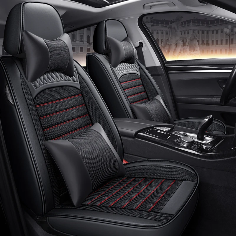 Universal 5 Seat Leather+Flax Car Seat Cover For NISSAN X-Trail Versa Sulphy Teana Sentra Maxima Murano Car Accessories
Universal 5 Seat Leather+Flax Car Seat Cover For NISSAN X-Trail Versa Sulphy Teana Sentra Maxima Murano Car Accessories