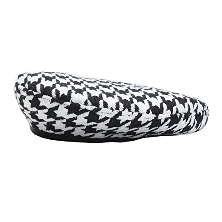 Women's Luxury Houndstooth Pattern Beret Beanie Hat
Women's Luxury Houndstooth Pattern Beret Beanie Hat