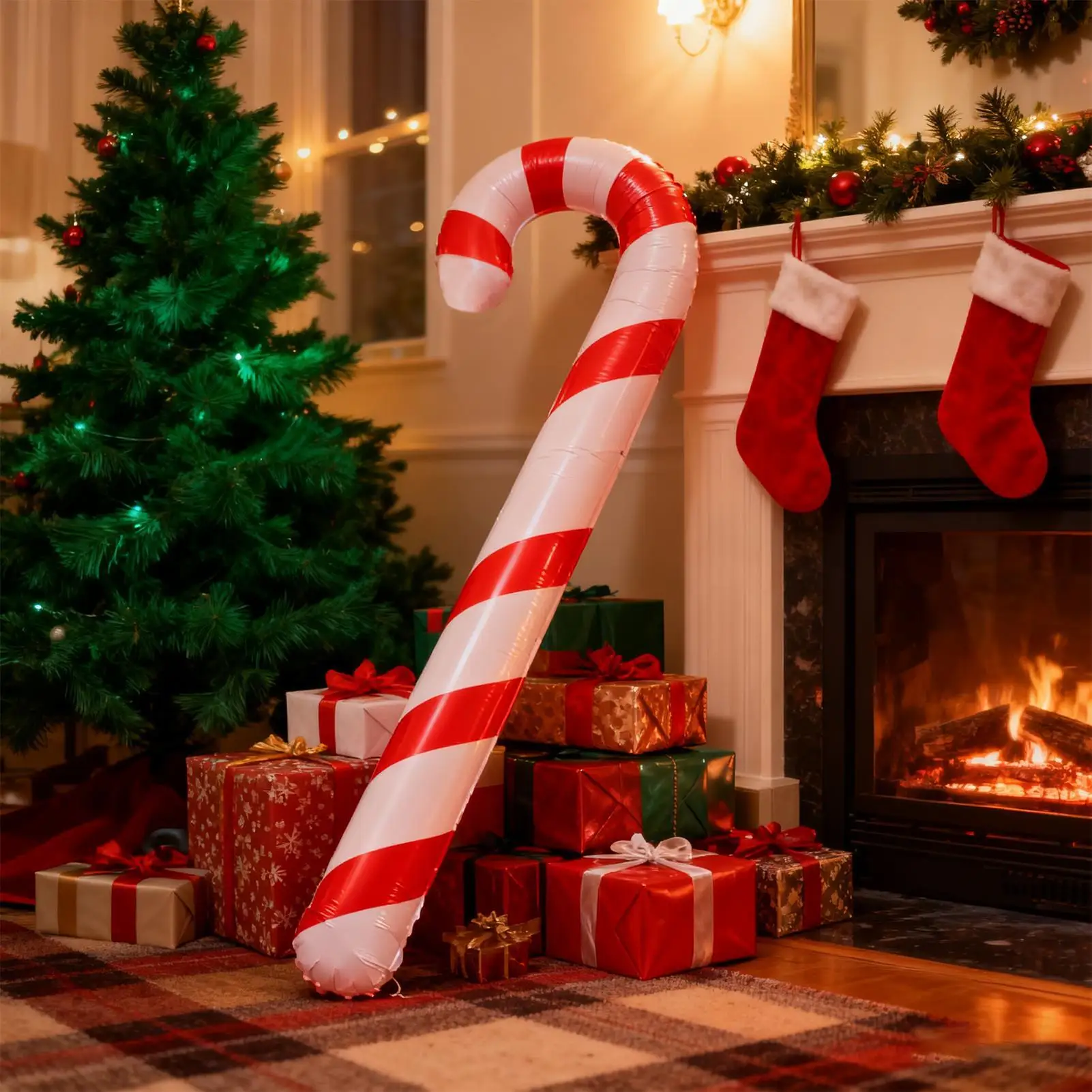 Надувная трость для конфет, 2 шт., гигантский надувной праздничный декор из ПВХ, большие рождественские трости для конфет, украшения для дворов, крыльцев
Надувная трость для конфет, 2 шт., гигантский надувной праздничный декор из ПВХ, большие рождественские трости для конфет, украшения для дворов, крыльцев